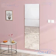 CRAFTML 4 Pack Wall Mirror Tiles, Acrylic 8 X 8 Inch Square Mirror, Frameless Self Adhesive Small Mi