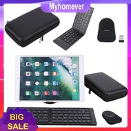 Capacitive Mouse Folding Keyboard Set Portable Keyboard Mouse Set Dual BT 5.2/2.4G/USB Foldable BT K