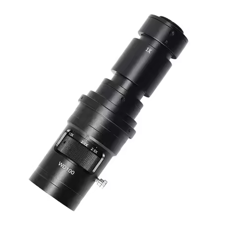 500X 200X Adjustable Magnification C-mount 0.7X-5X Continuously Variable Microscope Zoom Lens for HD