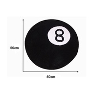 QUENTIN 8 Ball Rug, Round Plush, Carpet Soft Anti-slip Black Hoom Decor WD5R