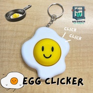 CLICKER - Webber 3D Print : Sunny Side Up Egg Clicker Keychain / Fidget Toy
