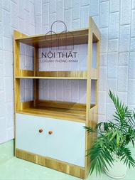 Tủ bếp. Tủ lò vi sóng 4 ngăn kèm ngăn kéo. C110 x R60 x S34cm. Gỗ MDF cao cấp