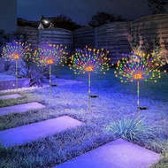 【JJL】-4 PCS Solar Firework Light 120 LED Outdoor Solar Garden Decorative Lights IP65 Waterproof Stri