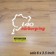 Hyundai i40 Nurburgring Circuit diecut sticker