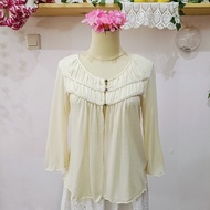 Axes Femme Princess Knit Top 田 Mori Kei & Soft Lolita Lace Blouse
