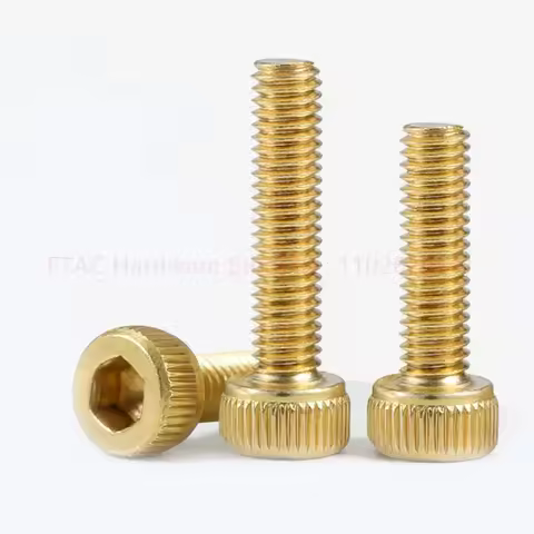 20-50pcs DIN912 H65 Pure Brass M2 M2.5 M3 Hexagon Hex Socket Head Cap Allen Bolt Screw Length 4-30mm