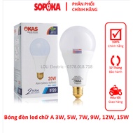 A-shaped cylindrical led bulb with white and yellow light, capacity 3W 5W 7W 9W 12W 15W 20W Okas Sop