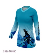 Custom Muslimah Hijab Cycling Jersey Tunic T-Shirt 3R89