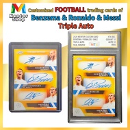 [Mentor Shop] ✨ Benzema Bale Ronaldo BBC Trio Triple Auto Custom Card MTS Graded Real Madrid Footbal