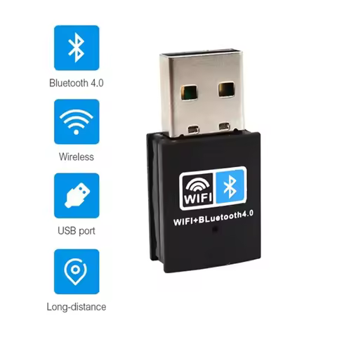 2 In 1 USB Wifi Bluetooth 150Mbps USB WiFi Bluetooth Adapter 2.4Ghz Wireless External Receiver Trans