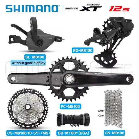 Shimano XT M8100 12s Groupset M8100 Crankset SL-M8100 RD-M8100 CS-M8100 SunShine Cassette Sprocket C