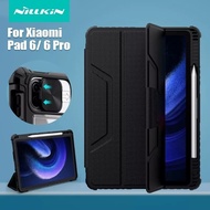Bao da Xiaomi Mi Pad 6 chống sốc có nắp trượt bảo vệ camera khay bút Nillkin Bumper Leather Pro cho