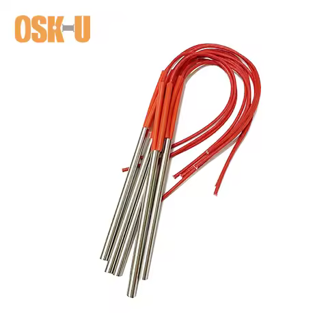 5PCS Tubular Heating Element 6mm Tube Dia. Electric Cartridge Heater Resistance Element For Injectio