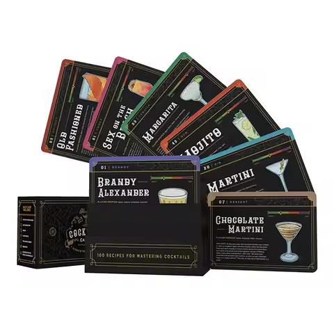 Cocktail Cards: 100 Cocktail Recipes To Master Cocktails In Bartender Flashcard Form With Step By St