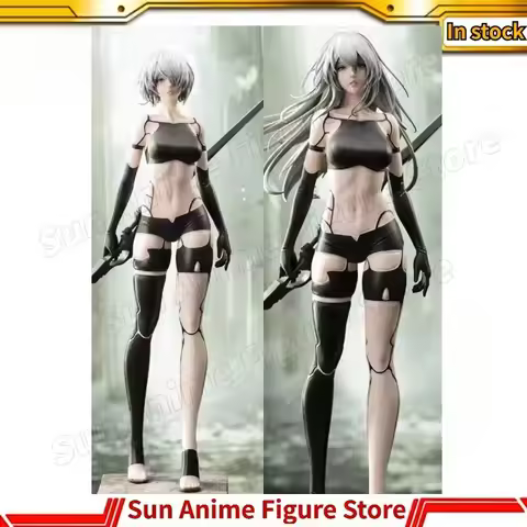 In Stock NieR Anime Game 2B Character Second-Model A2 War Damage 1/4 PVC Figures Ornaments Gifts Mec