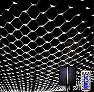 Solar Net Lights Outdoor, 3mx2m 200LED Waterproof 8 Modes Remote Control Solar Mesh Fairy Icicle Str