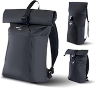 Rolltop Backpack for Men Women, Lightweight,PU Waterproof Bag Laptop Backpack Fits 16 inch Laptop La