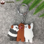 VANES We Bare Bears Doll Accessories Animal Series Bag Trinket Three Bear Car Interior Accessories Keyring Ornaments Key Rings