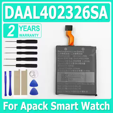 New High Quality Battery DAAL402326SA 300mAh For Apack Smart Watch Battery + Free Tools