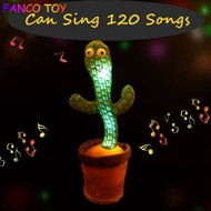 Dancing Cactus Toy with Light Talking Sale 120 English Songs Recording Cute Luminous Learning To Speak Twisting Cactus Doll Plush Toy for Kids Birthday Gift Sale Home Decoration