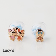 Lucy's X Hello Kitty 50周年 獨家聯名 Our Birthday 耳環 (五色) (119301/119302/119303/119304/119305)/ 玫金藍