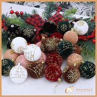 WOOW xmas 4Pcs Christmas Baubles Ornament Shatterproof Decorative Baubles For Christmas Tree Wedding