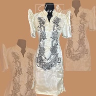 Filipiniana midi | ladies barong | filipiniana dress