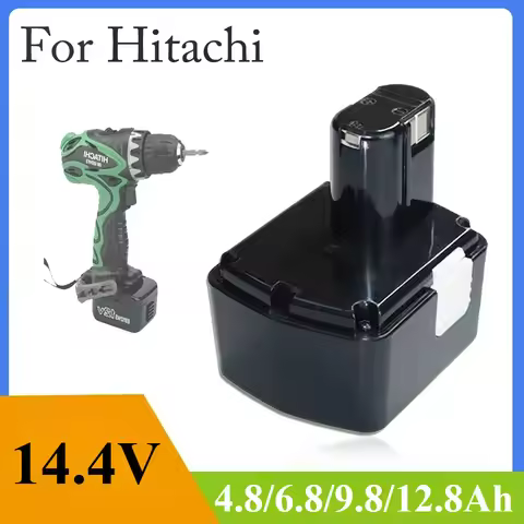 For Hitachi 14.4V 4.8/6.8/9.8/12.8Ah Rechargeable Battery，Compatible DS14DL DV14DL CJ14DL DS14DVF3 E