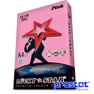 A4 80GM LUCKY STAR COLOUR PAPER 170-LIGHT PINK -450'SHEET