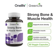 GreenLife Strong Bone & Muscle Health (Calcium + Magnesium + Vita K2 and D3) 90 Veggie Capsules - Fo
