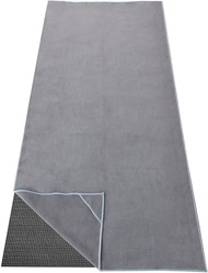 Hot Yoga Towel Non-Slip Thicker Hot Yoga Mat Towel with Corner Pockets 25"x72" Microfiber Sweat Abso