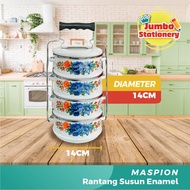 Rantang Maspion  Enamel Kedaung 4 Susun 16 cm Biru