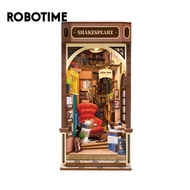 Robotime self-assembled Book Nook model decorates bookshelf. Rolife Bookstore DIY Book Nook TGB07. F