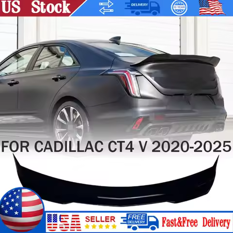 Car Rear Bumper Tail Wing Blackwing Style Gloss High Kick Duckbill Trunk Spoiler For Cadillac Ct4 V 