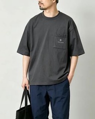 外國預訂 2色選 snow peak 刺繡logo 口袋款 短袖T恤tee