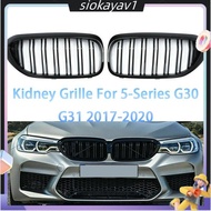 For     G30 G31 5-Series 530i 540i 2017-2020 Car Front Kidney Grille Grill Glossy Black