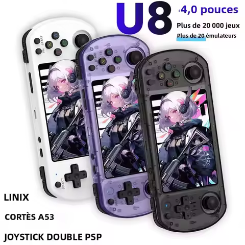 128G U8 Retro Handheld Video Game Console Linux System 4.0 Inch IPS Screen R35s Pro Portable Pocket 