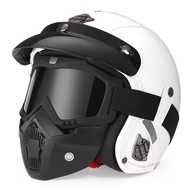 หมวกกันน็อคมอเตอร์ไซค์ VGV Vintage แบบถอดได้ ​ หน้ากากครุยเซอร์ 3/4 หมวกกันน็อคเปิดหน้าชายพลาดการป้อ