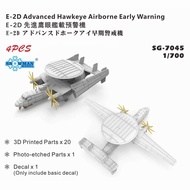 Snowman Model SG-7045 1/700 US E-2D Advanced Hawkeye Early Warning Aircraft 4 Aircraft 3D Printed