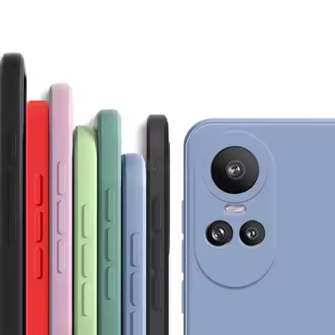 For OPPO Reno 10 Pro Case Liquid Silicone Plain Rubber Funda Protector Case OPPO Reno10 Pro Cover OP