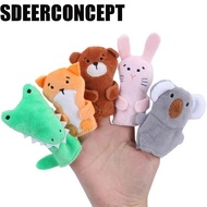 SDEERCONCEPT Hand Finger Puppet, Safety Montessori Mini Animal Hand Puppet, Animal Finger Puppet Plush Toy Giraffe Puppy|Doll Finger Puppet Toy Set Kindergarten