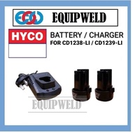 HYCO 12V X 1.5AH BATTERY PACK (1PC) / 12V CHARGER FOR CD1238-LI / CD1239-LI (ORIGINAL)