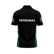 Full 3D Fashion round neck T-shirt Size XS-3XL Petronas Mercedes F1 AMG White Editon POLO t SHIRT