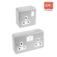 MK Metal Clad 13A 1GANG / 2GANG & 15A Switch Socket
