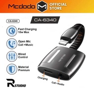 100%Original Mcdodo CA-6340 IOS to IOS & 3.5mm Audio Adapter 2 in 1 IOS Converter Support Call Funct