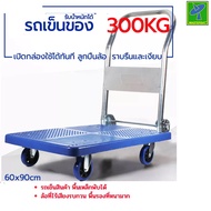 Mastersat รถเข็นของ Trolley Cart ขนาดใหญ่ 60x90 รับน้ำหนักได้ 300 กก. รถเข็นสินค้า พื้นเหล็กพับได้ แ