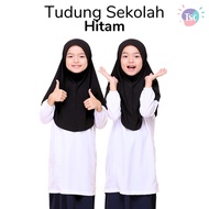 Tudung Sekolah Hitam Awning Scuba TudungSiComel Tudung Sarung