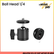 Ball Head 1/4 Screw Hole Tripod Mount Camera Head Adapter Ball Head