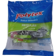 (Terbaru) 1 Lusin Polytex Sabut Stainless Regular Cuci Piring Kat Anti Karat Bestseller