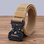*READY STOCK AT MALAYSIA*New Mens Outdoor Buckle Belt Student Nylon Tactical Belt Automatic Buckle S